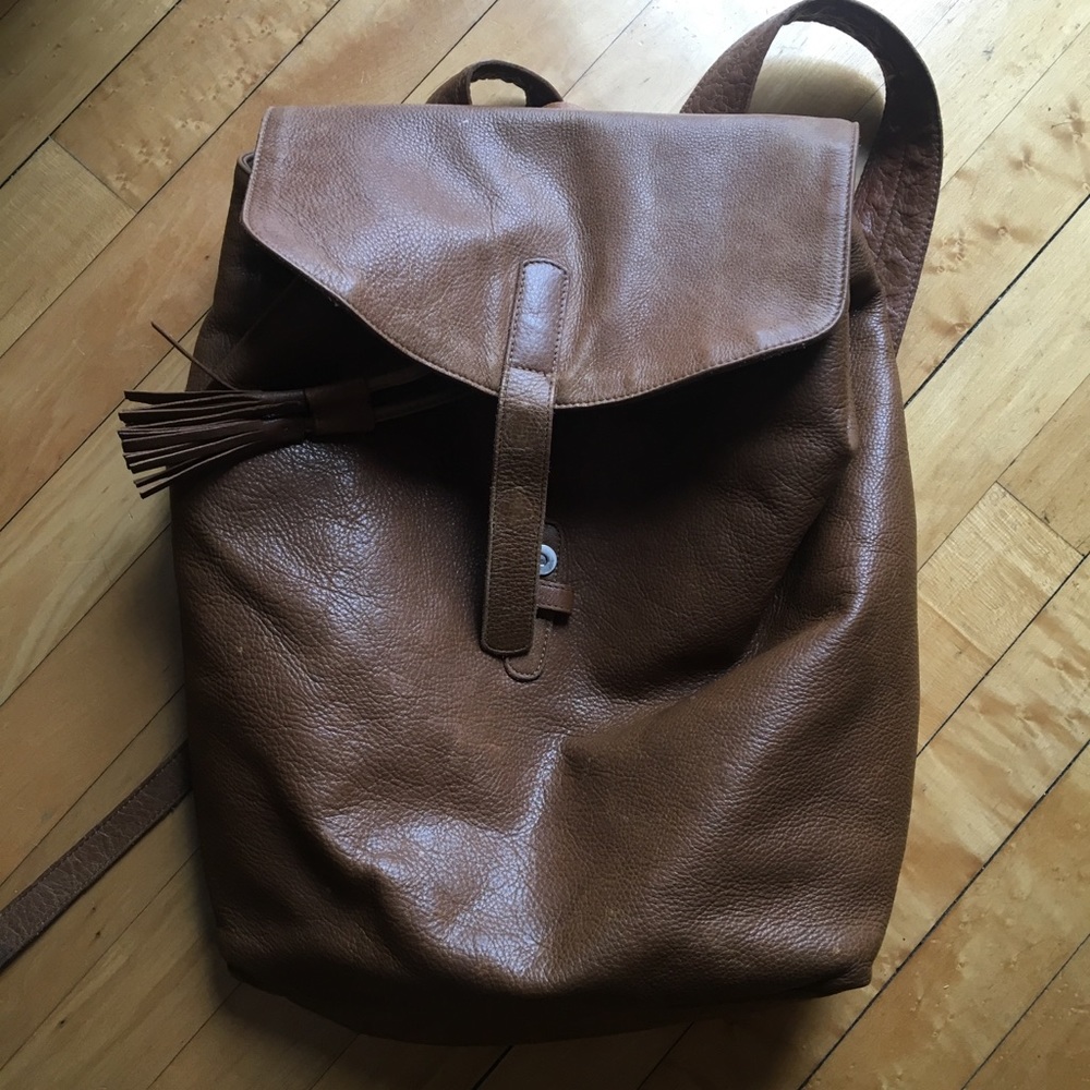 Eileen Fisher leather backpack